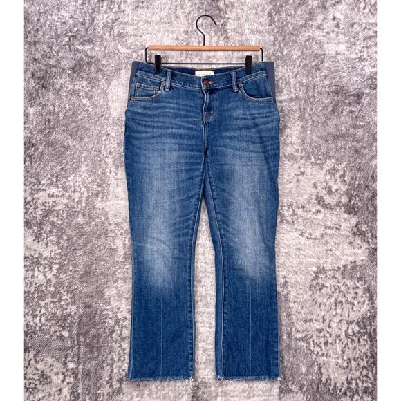 Hatch Collection The Crop Maternity Jeans 26 Womens Raw Hem Denim